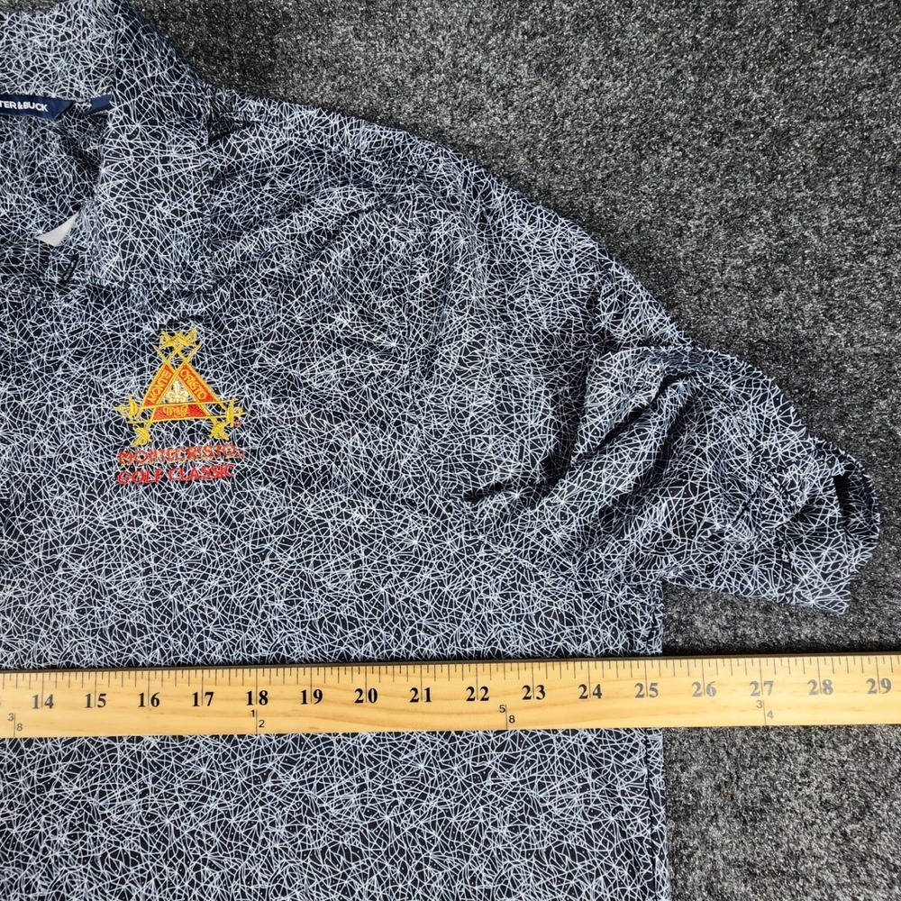 Cutter & Buck Polo Shirt Mens XL Black White Montecristo Golf Classic Logo - Picture 9 of 10